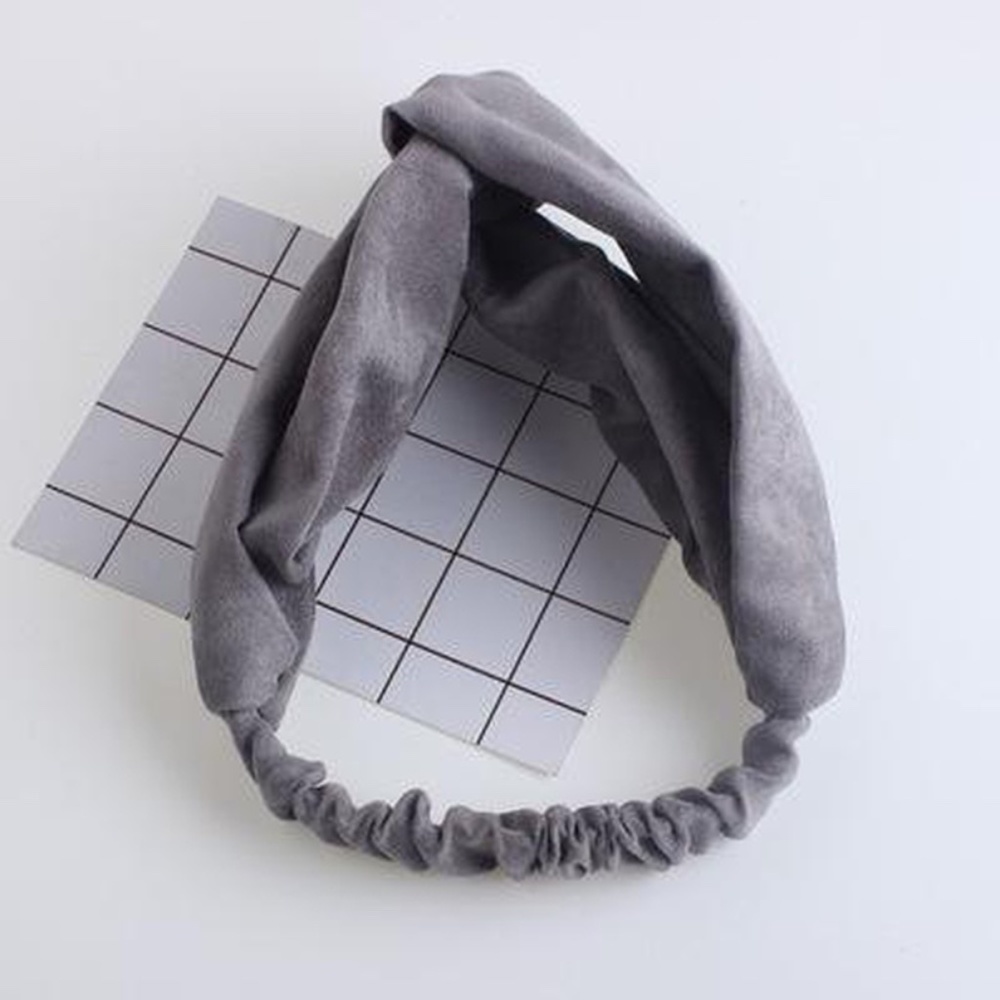 3 solid front twist headband/wraps